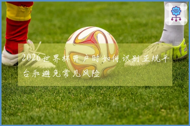 2026世界杯开户时如何识别正规平台和避免常见风险